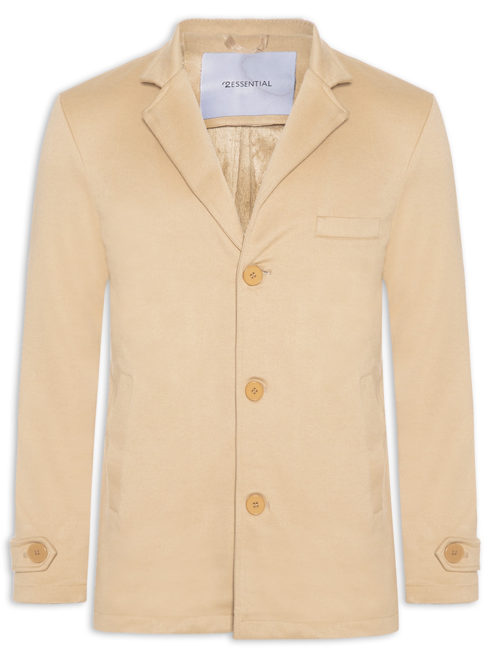 Casaco Masculino Botões Clássico Bege '2 Essential