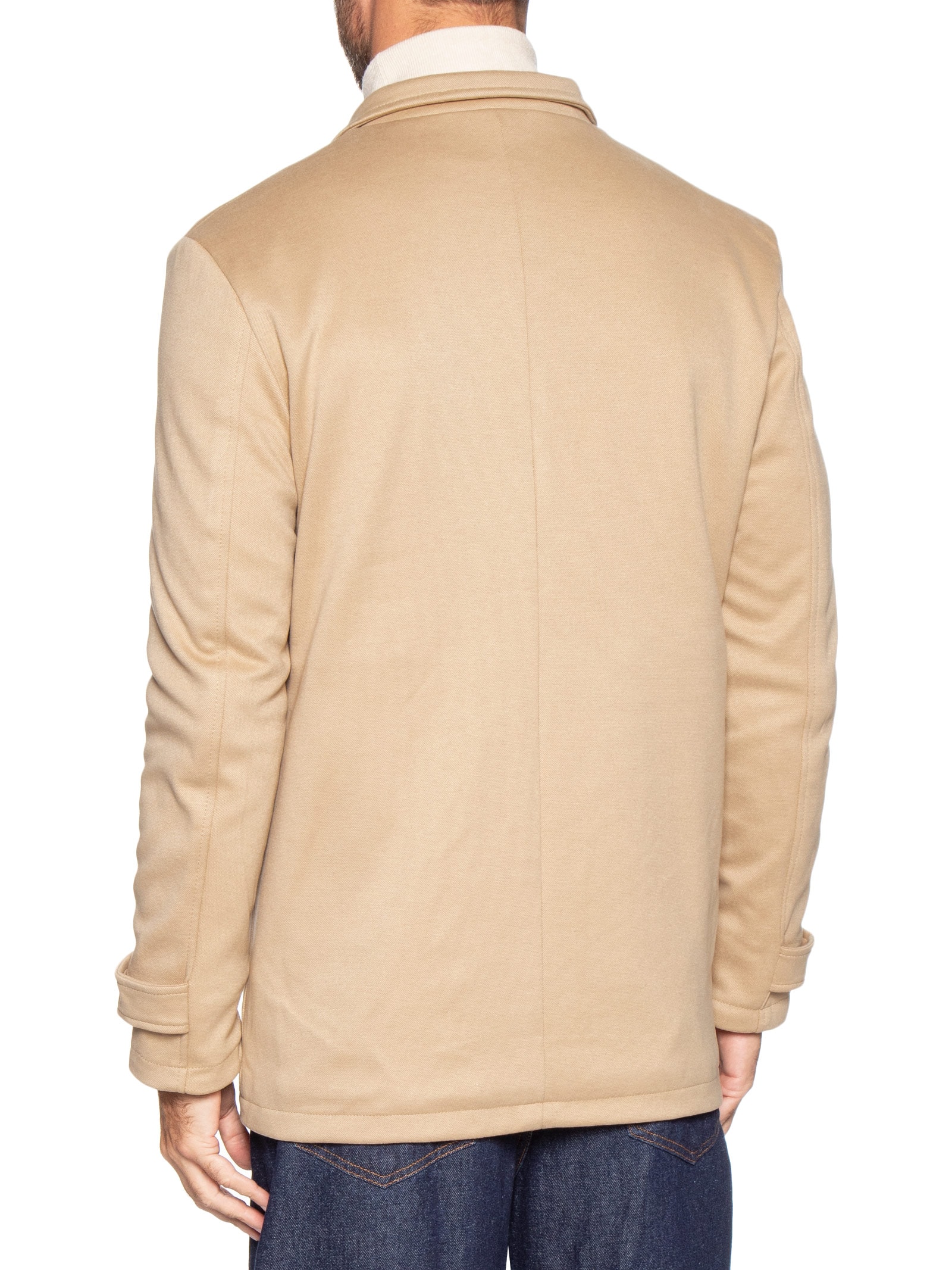 Casaco Masculino Botões Clássico Bege '2 Essential