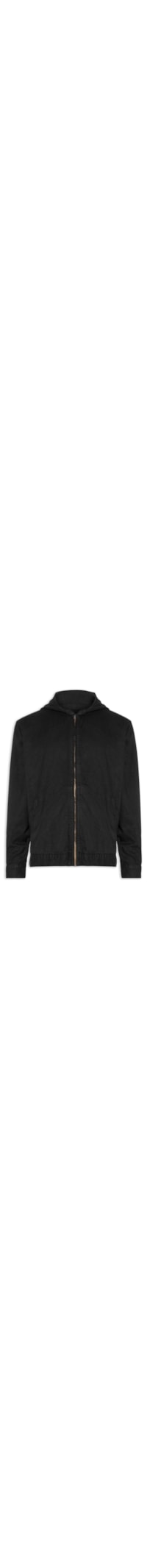 Casaco Masculino Capuz Twill Wrinkled - Preto