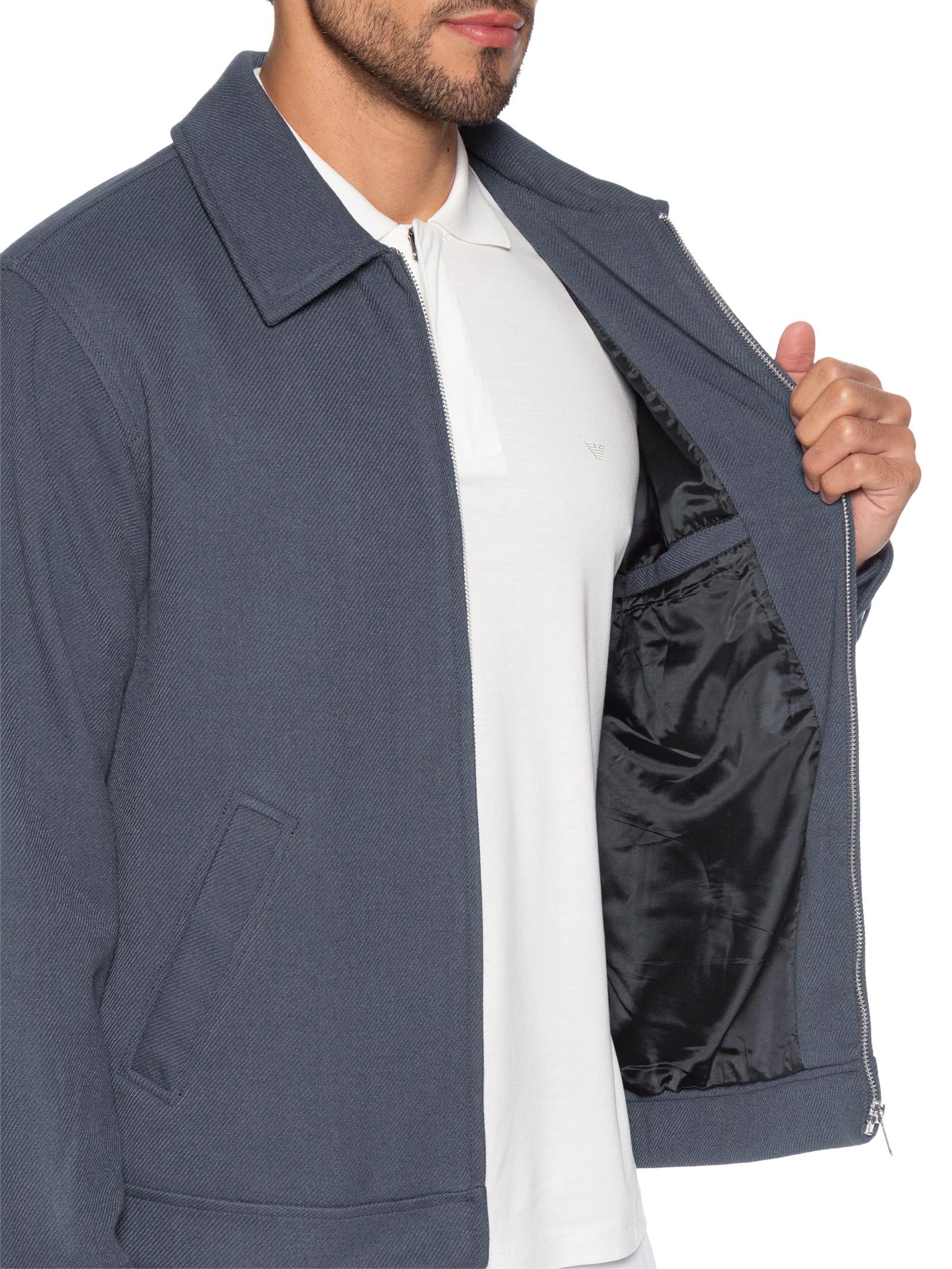 Casaco Masculino Clássico Cinza '2 Essential