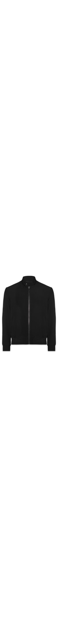Casaco Masculino Clássico Com Gola Alta - Preto