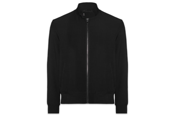 Casaco Masculino Clássico Com Gola Alta - Preto