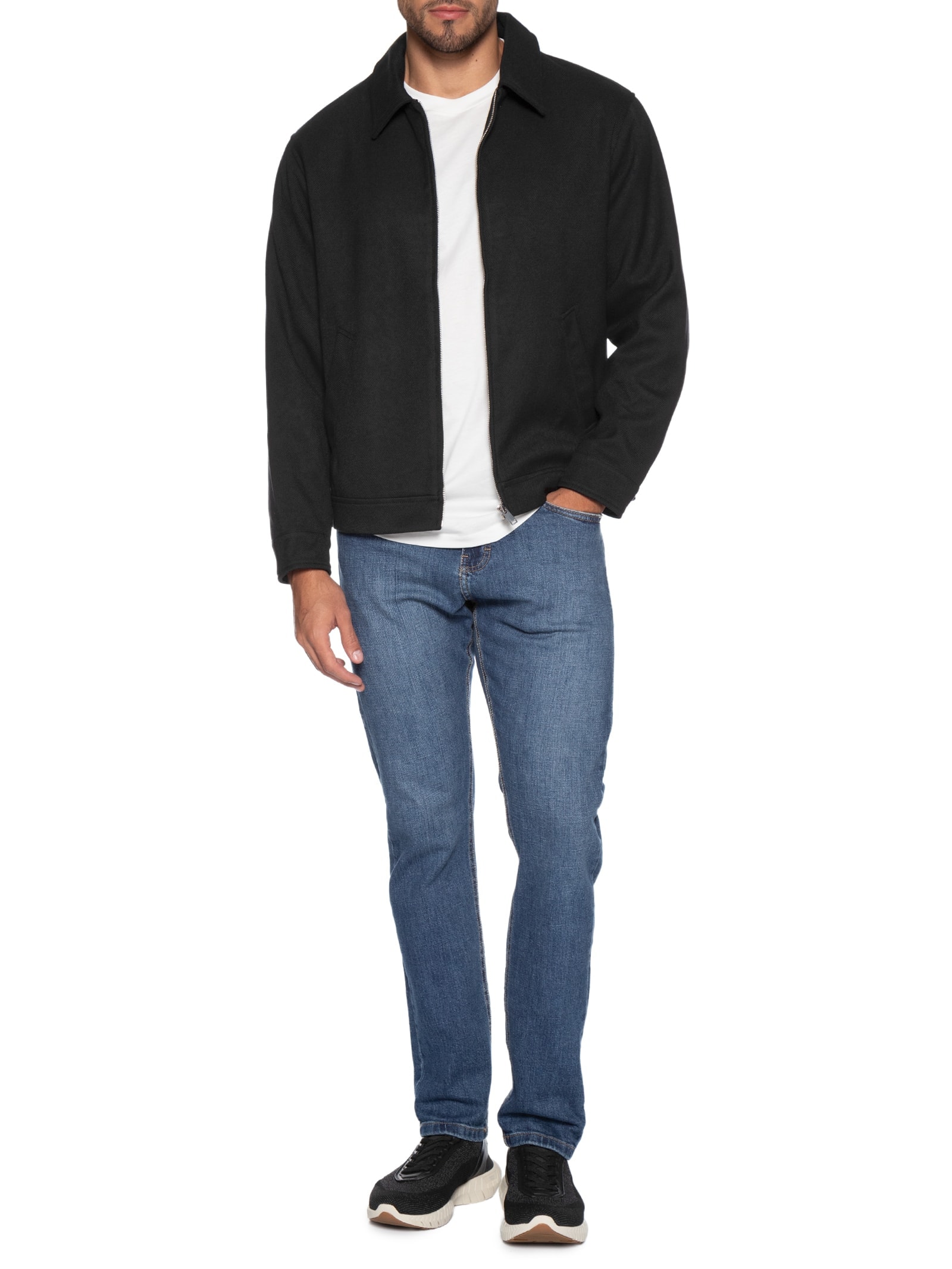Casaco Masculino Clássico Preto '2 Essential