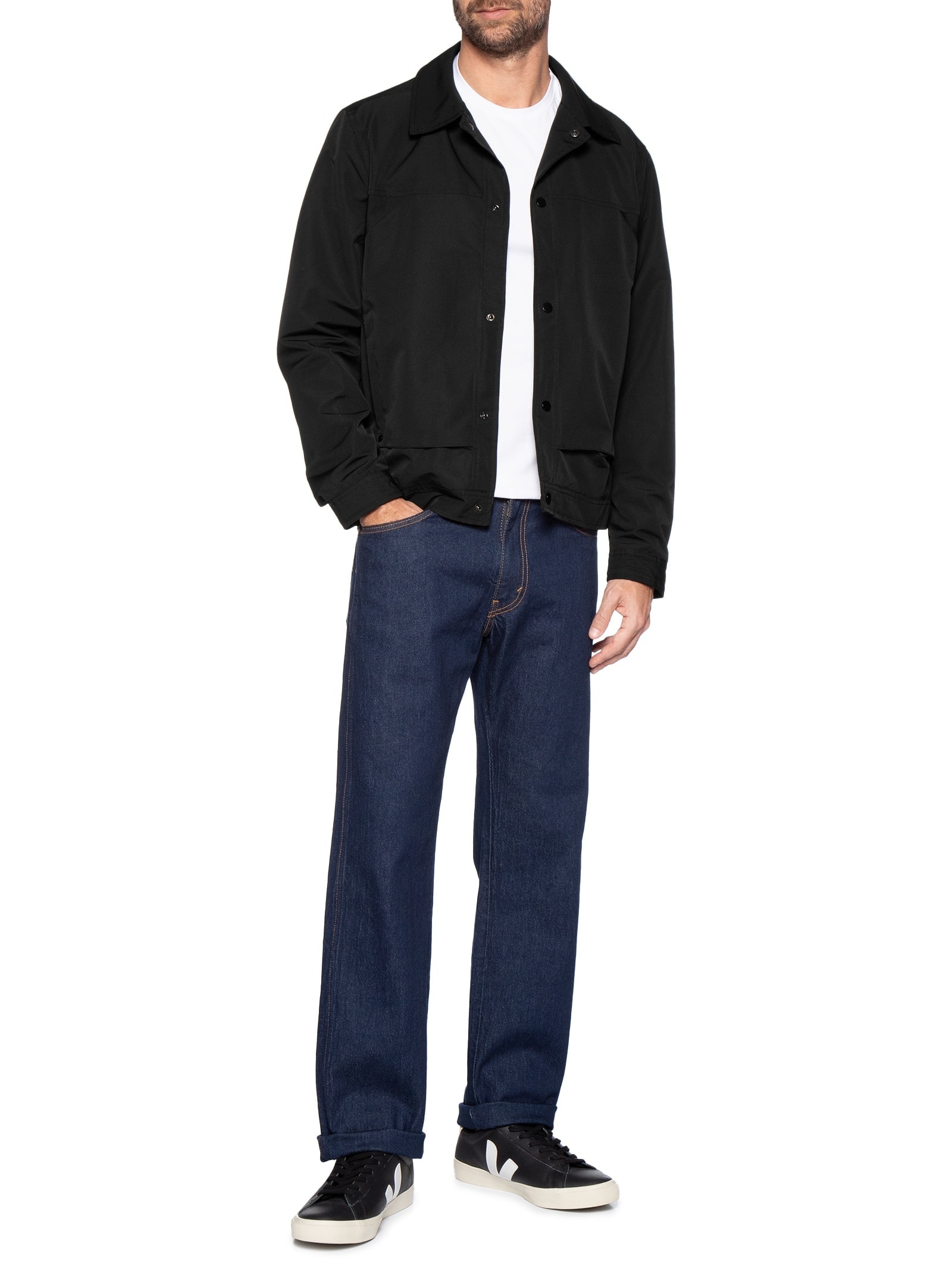 Casaco Masculino Clássico Preto Basiq Men