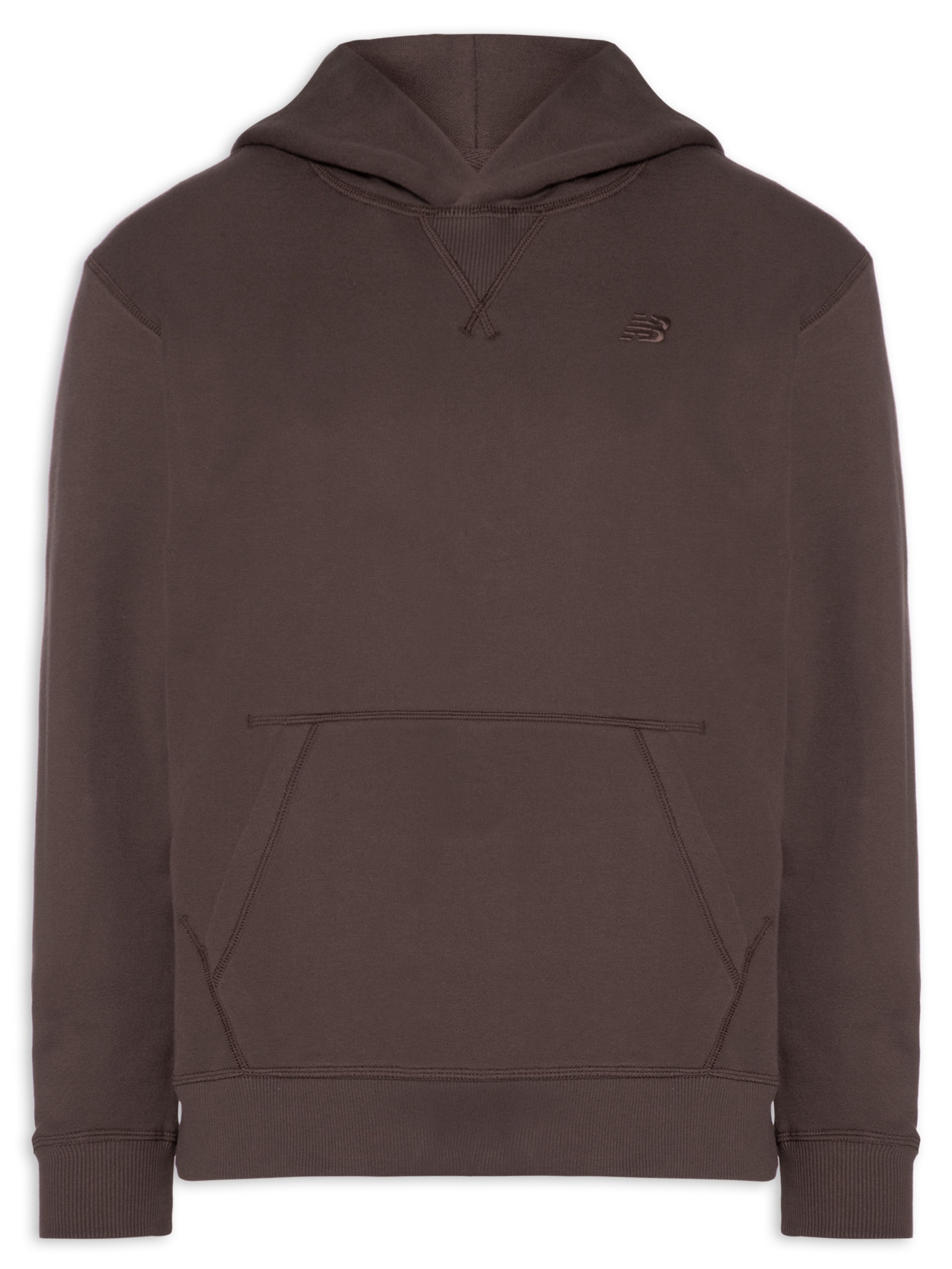 Casaco Masculino Com Capuz Athletics Small Logo Marrom New Balance