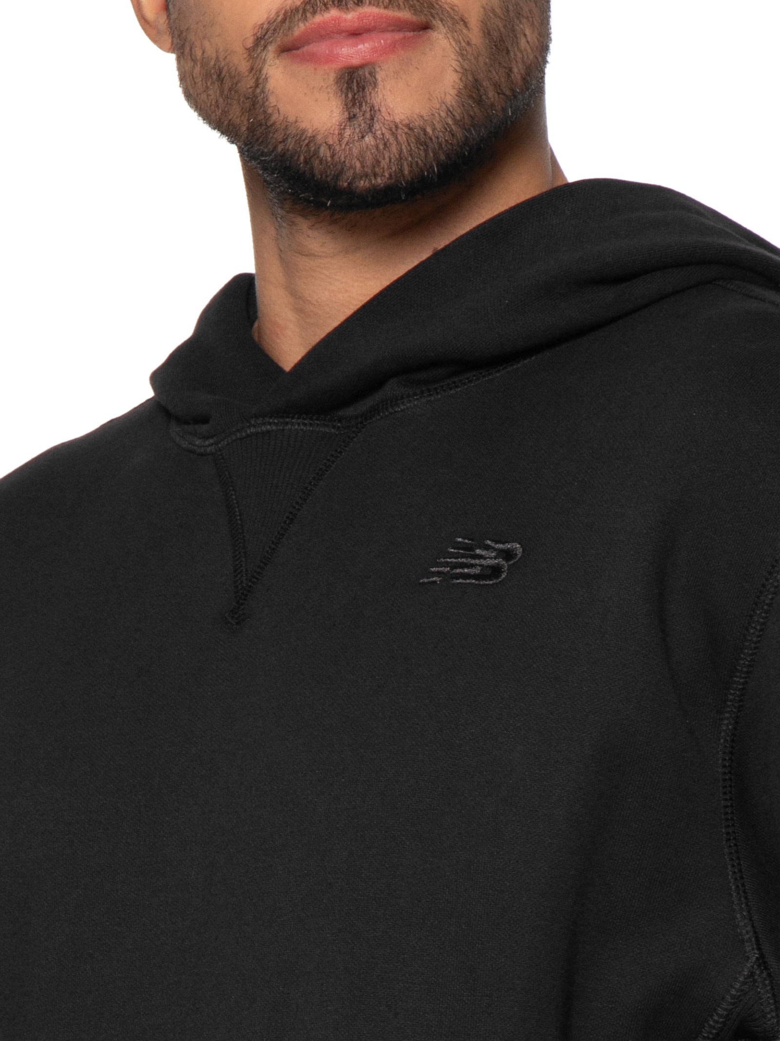 Casaco Masculino Com Capuz Athletics Small Logo Preto New Balance