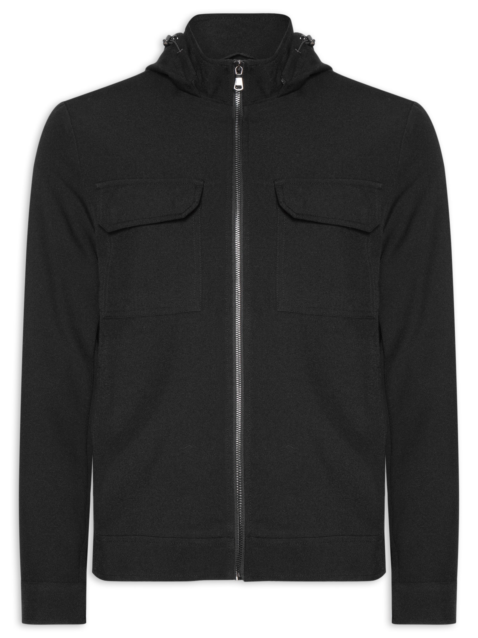 Casaco Masculino Com Capuz Preto '2 Essential