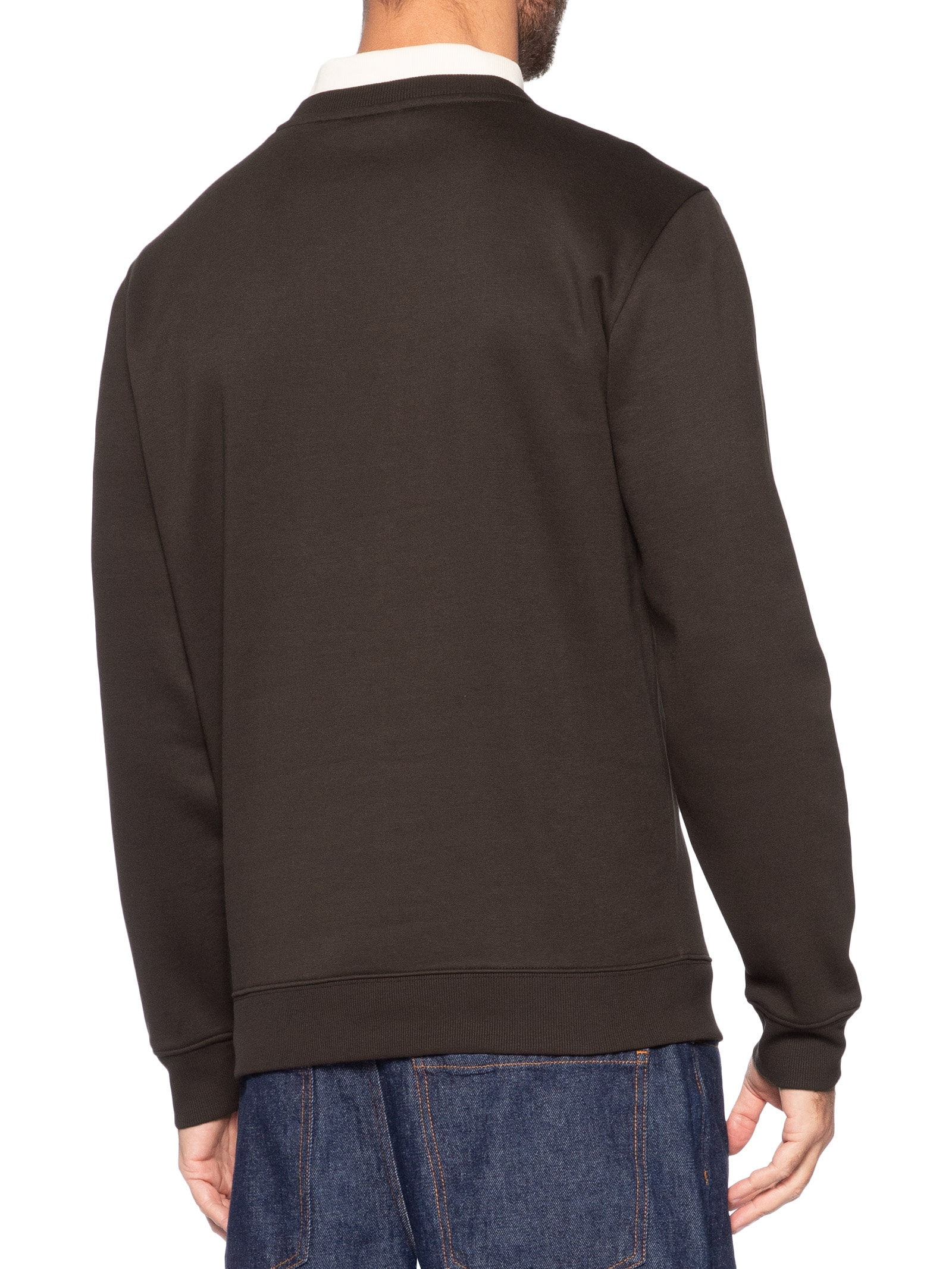 Casaco Masculino De Moletom Bordado Marrom Calvin Klein Jeans