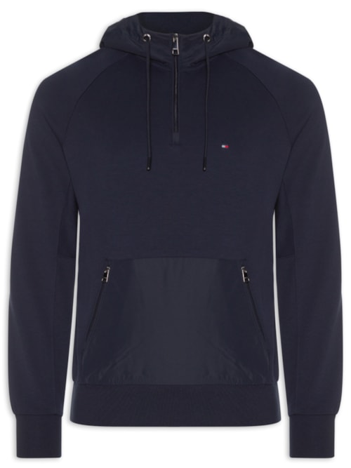 Casaco Masculino De Moletom Com Capuz Mix Média – Azul