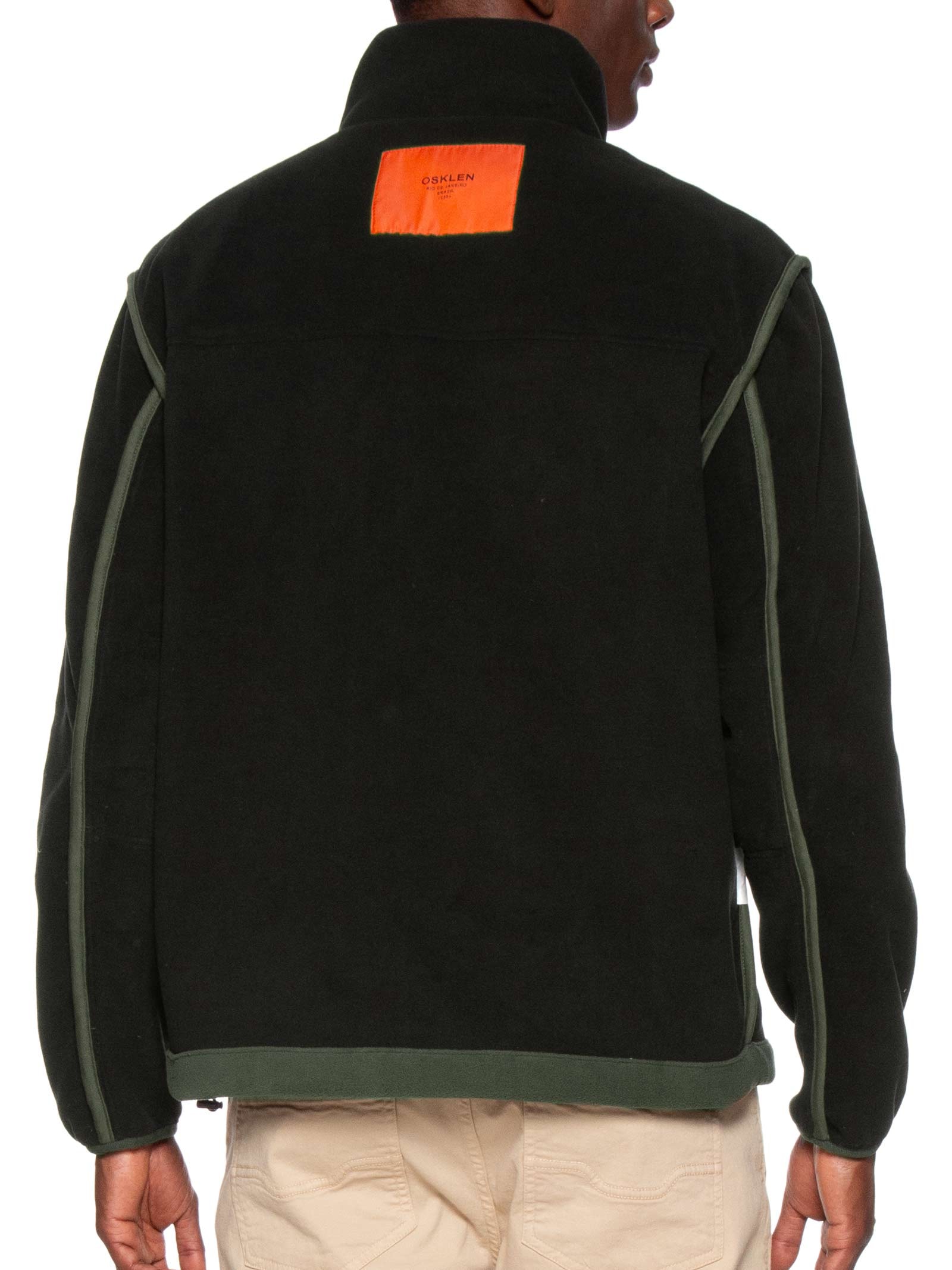 Osklen - Casaco Masculino Double Face Fleece - Verde