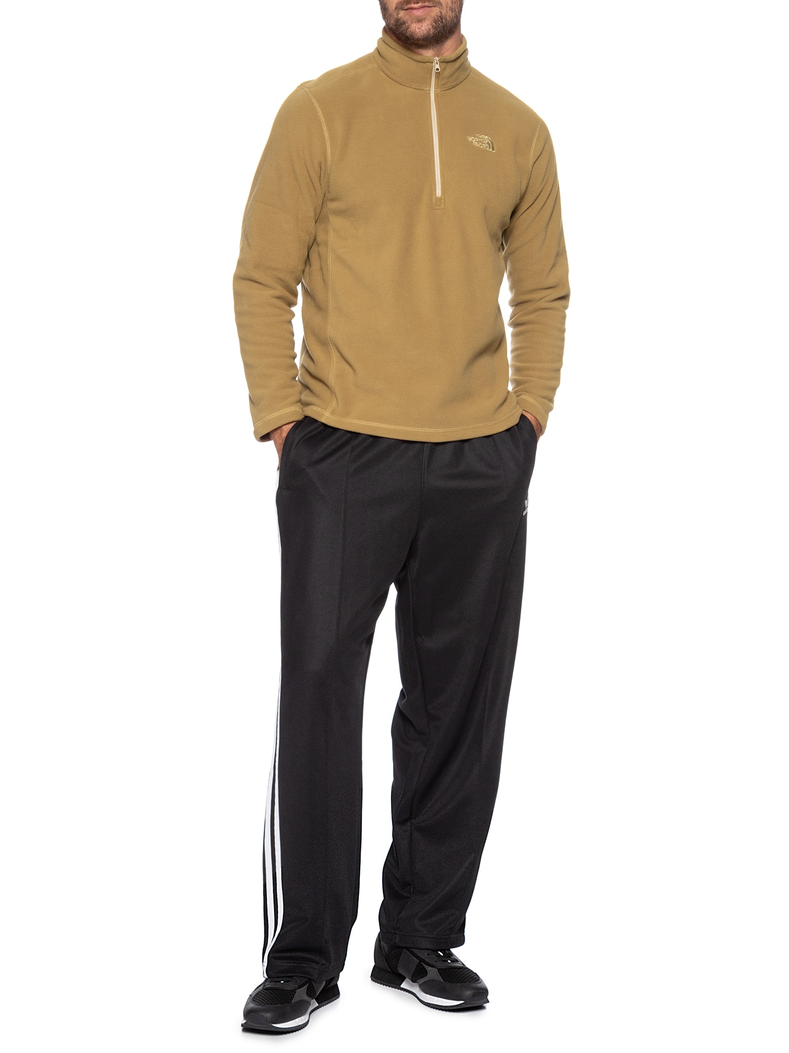 Casaco Masculino Fleece Glacier 1/4 Zíper Marrom The North Face