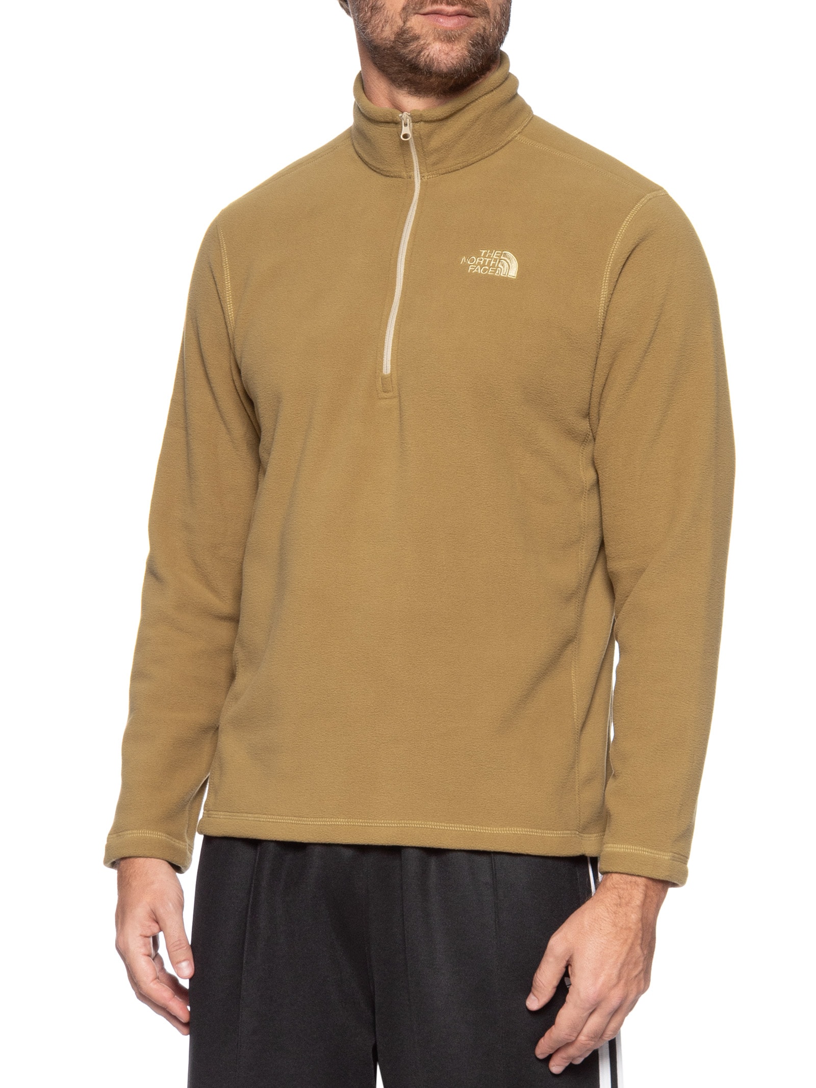 Casaco Masculino Fleece Glacier 1/4 Zíper Marrom The North Face
