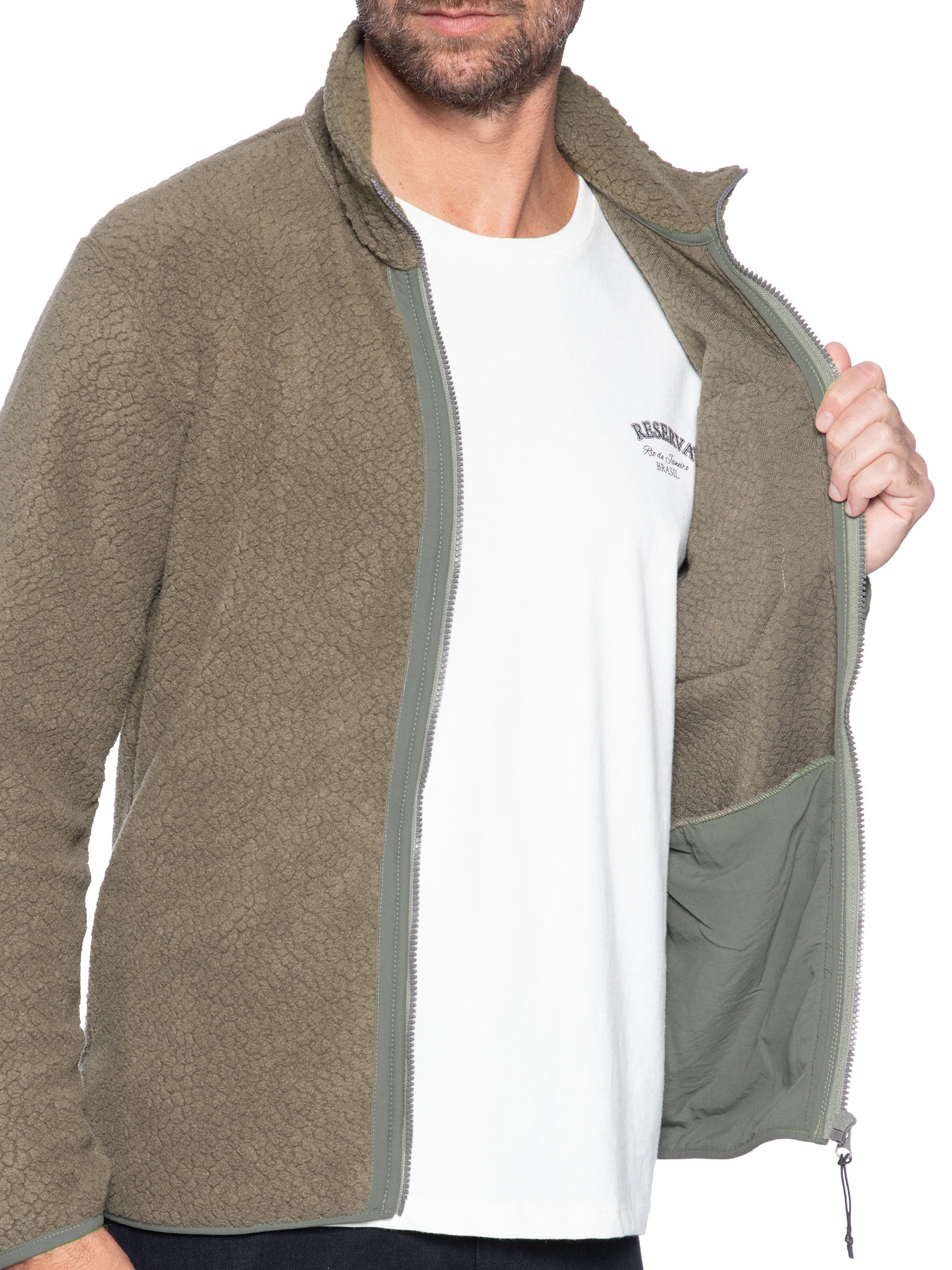 Casaco Masculino Fleece Nagano Marrom Austral