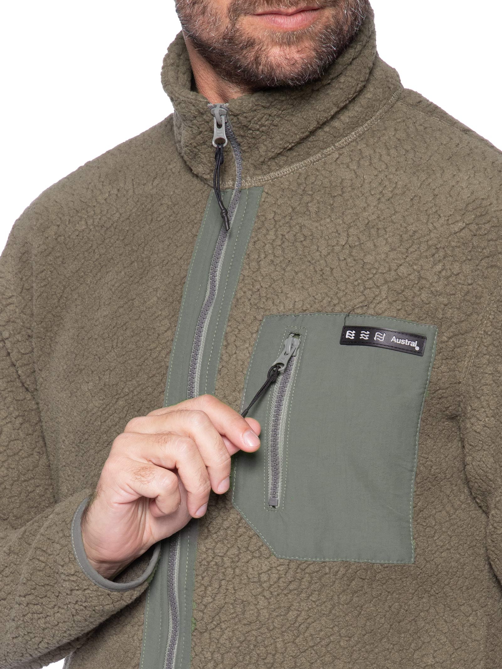 Casaco Masculino Fleece Nagano Marrom Austral