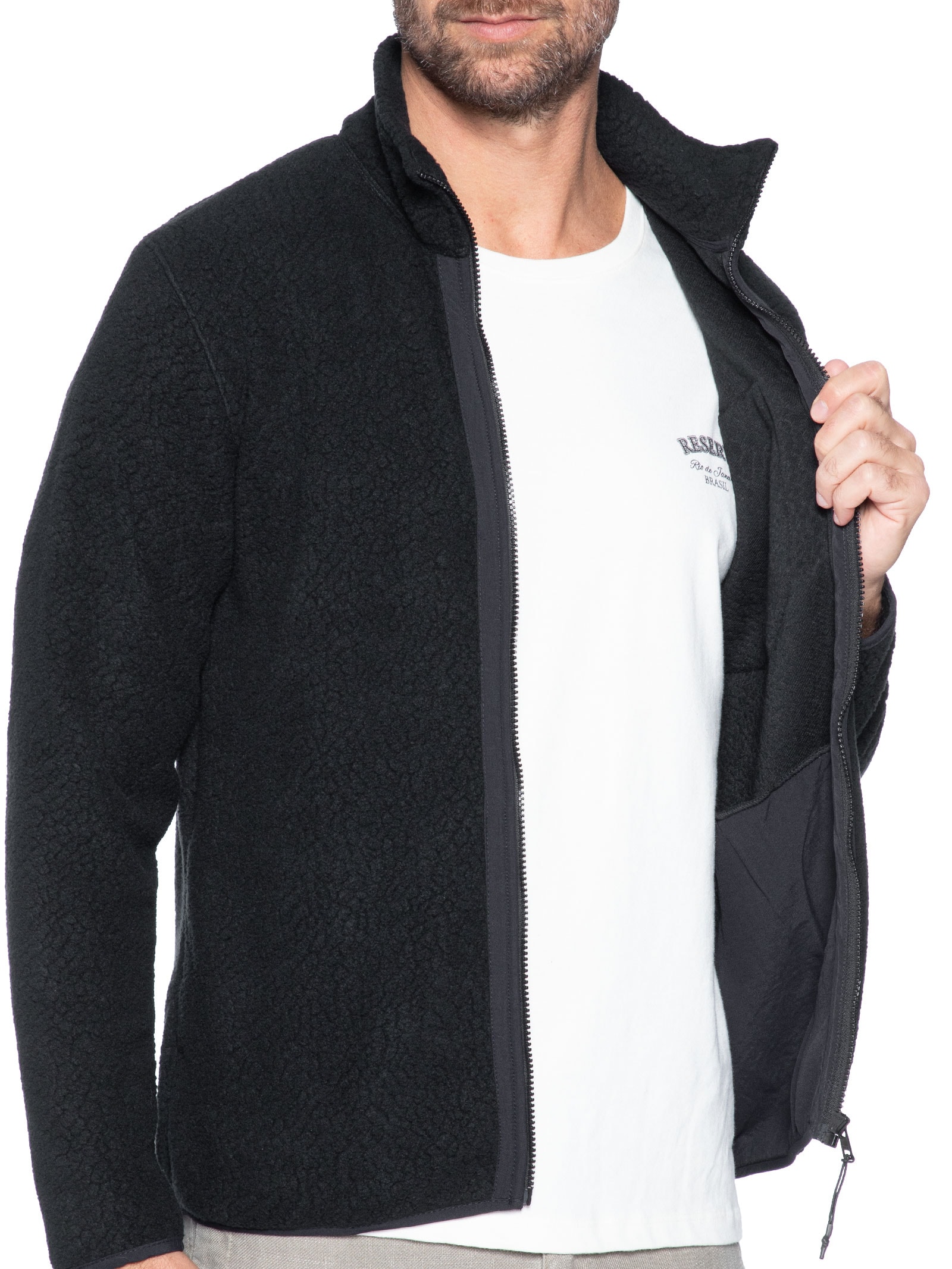Casaco Masculino Fleece Nagano Preto Austral