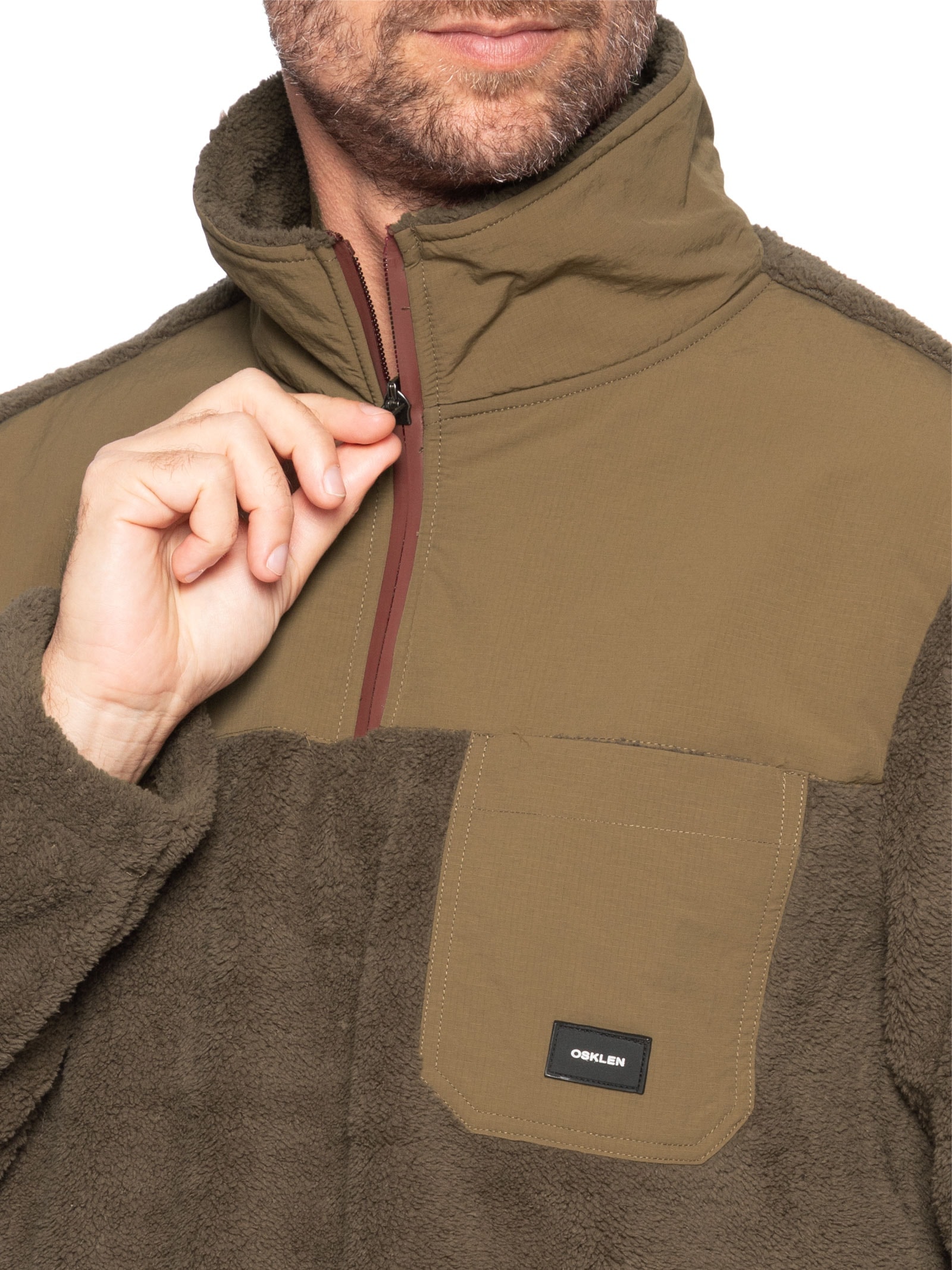 Casaco Masculino Fleece Trkk Ripstop Marrom Osklen