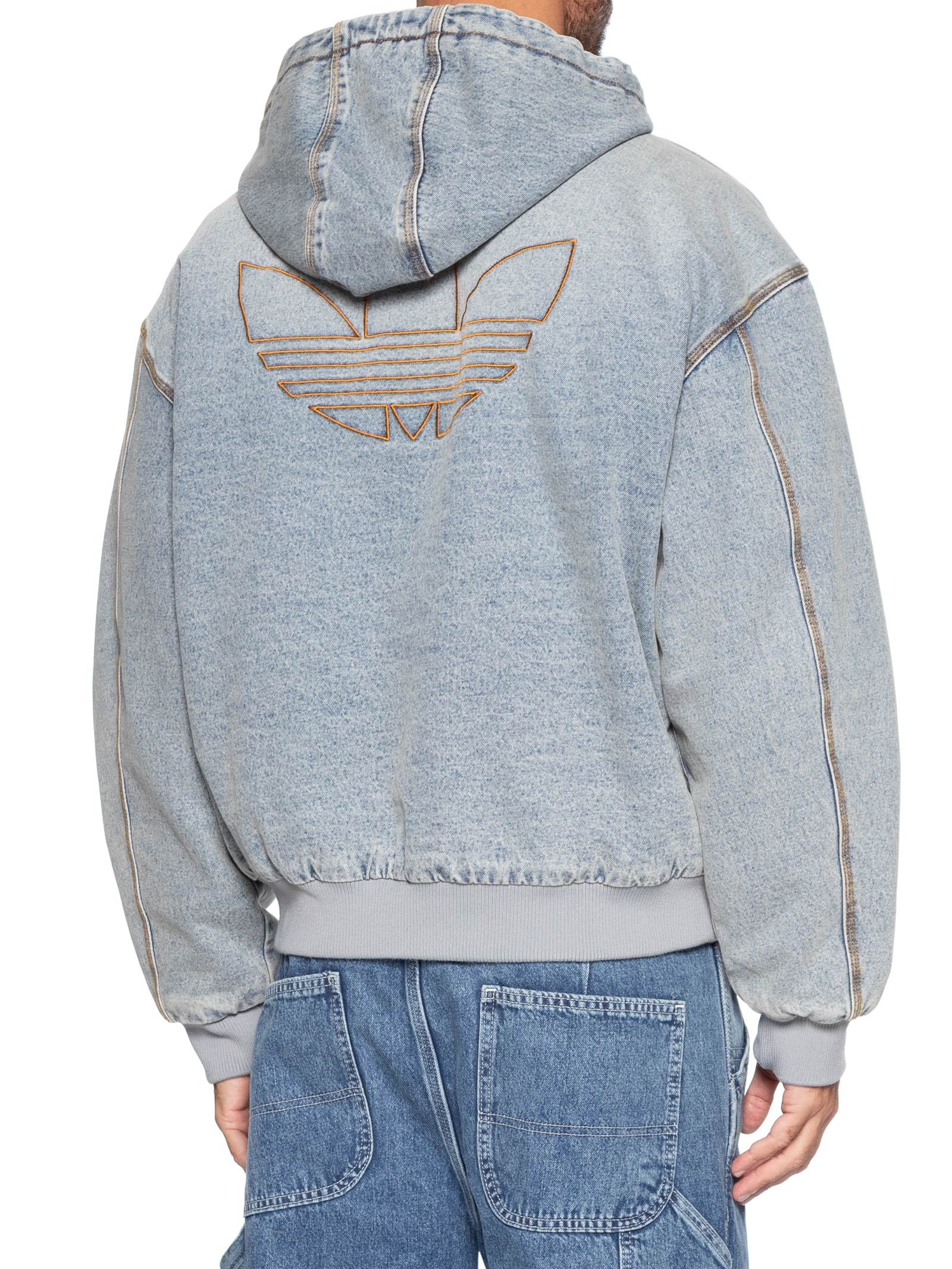 Casaco Masculino Hooded Denim - Cinza - Adidas Originals