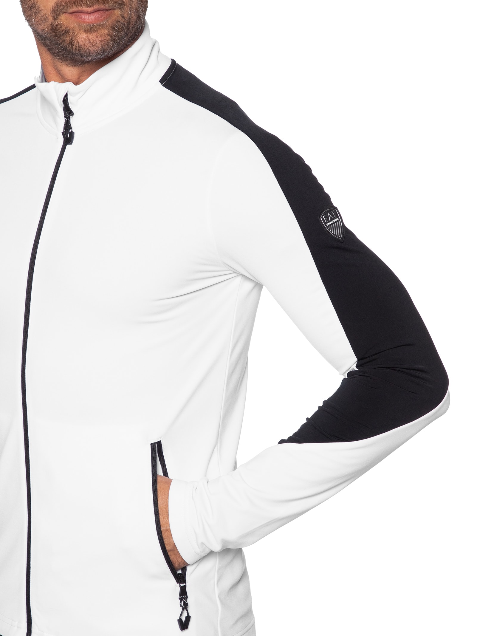 Casaco Masculino Jersey Technical Ski Fleece - Branco - EA7