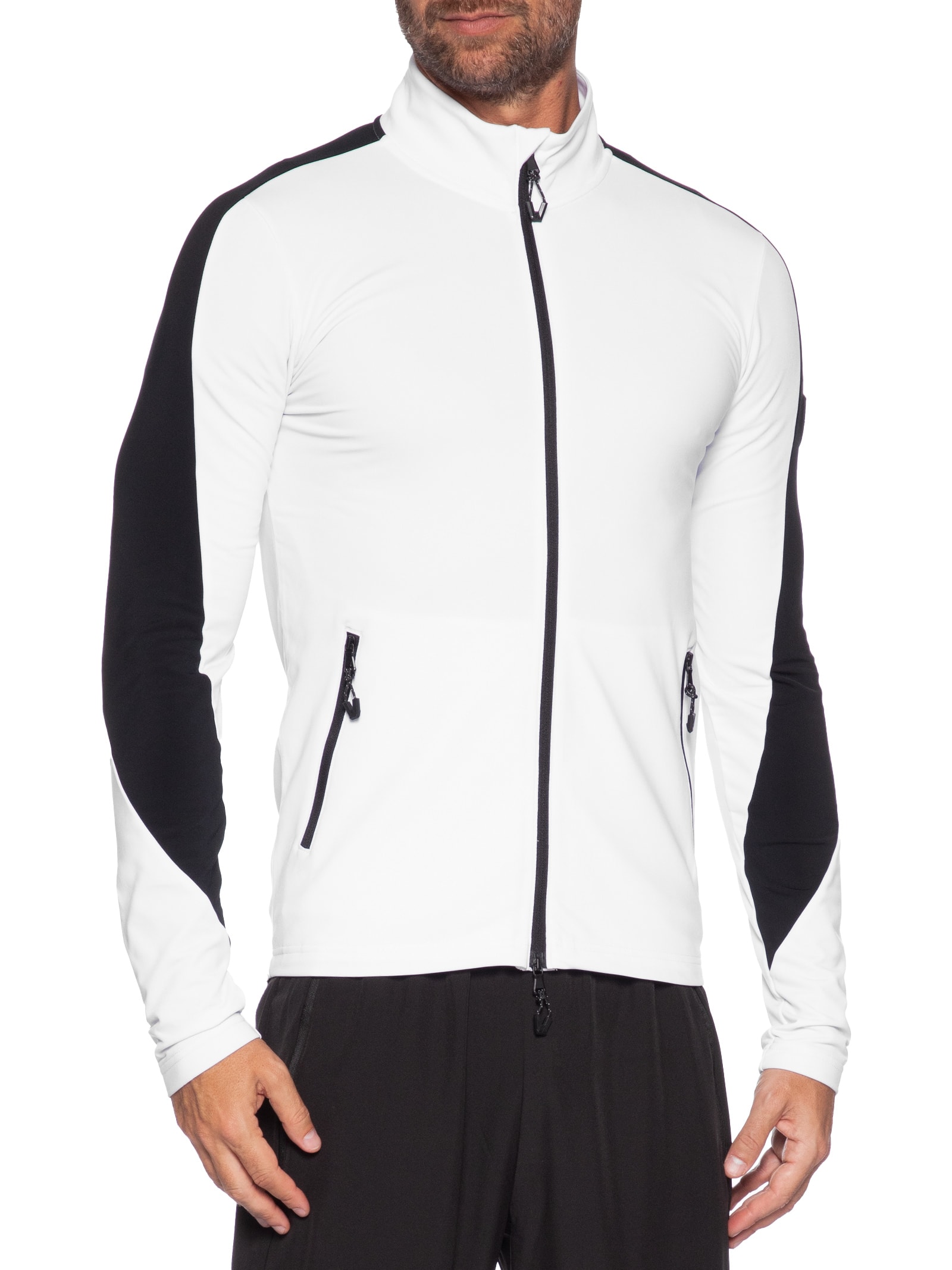 Casaco Masculino Jersey Technical Ski Fleece Branco Ea7 Emporio Armani