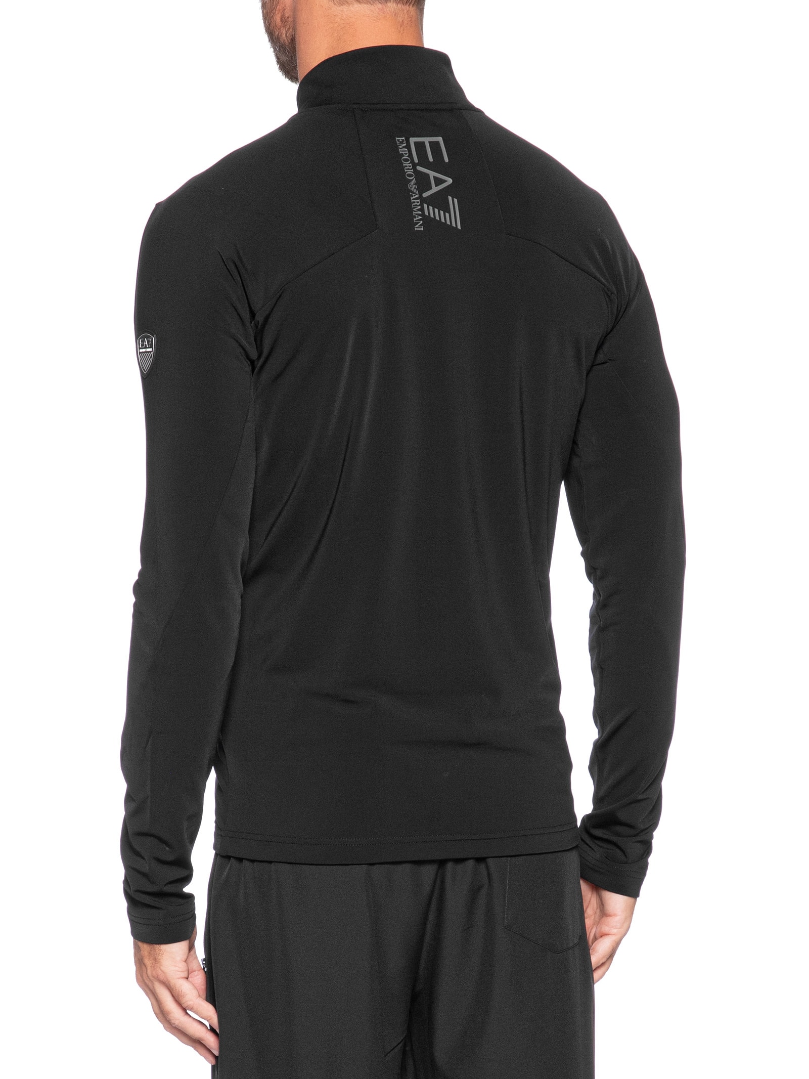 Casaco Masculino Jersey Technical Ski Fleece Preto Ea7 Emporio Armani