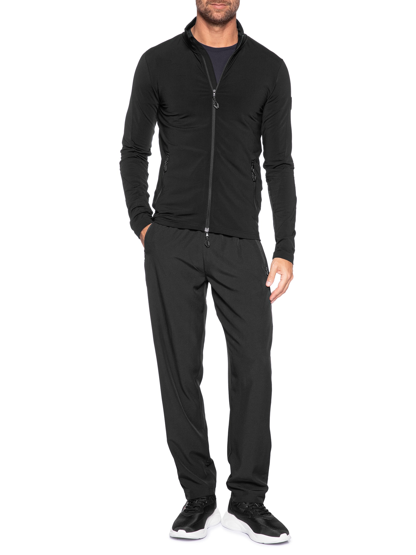 Casaco Masculino Jersey Technical Ski Fleece – Preto Ea7 Emporio Armani