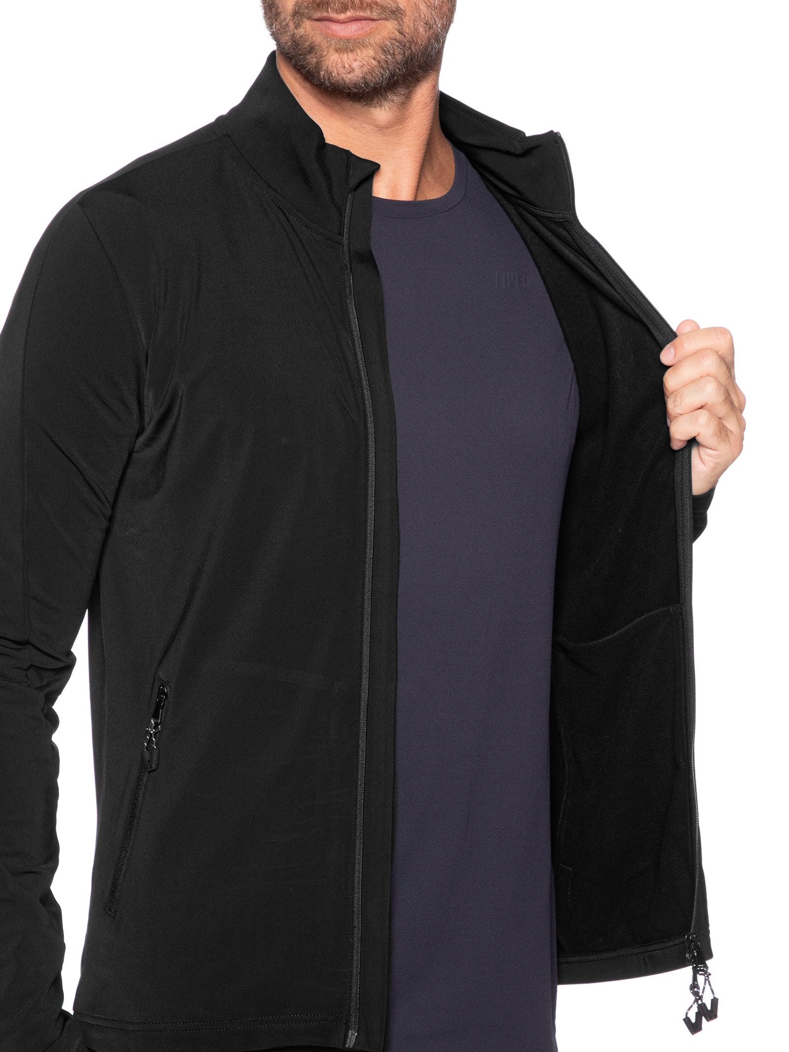 Casaco Masculino Jersey Technical Ski Fleece – Preto Ea7 Emporio Armani