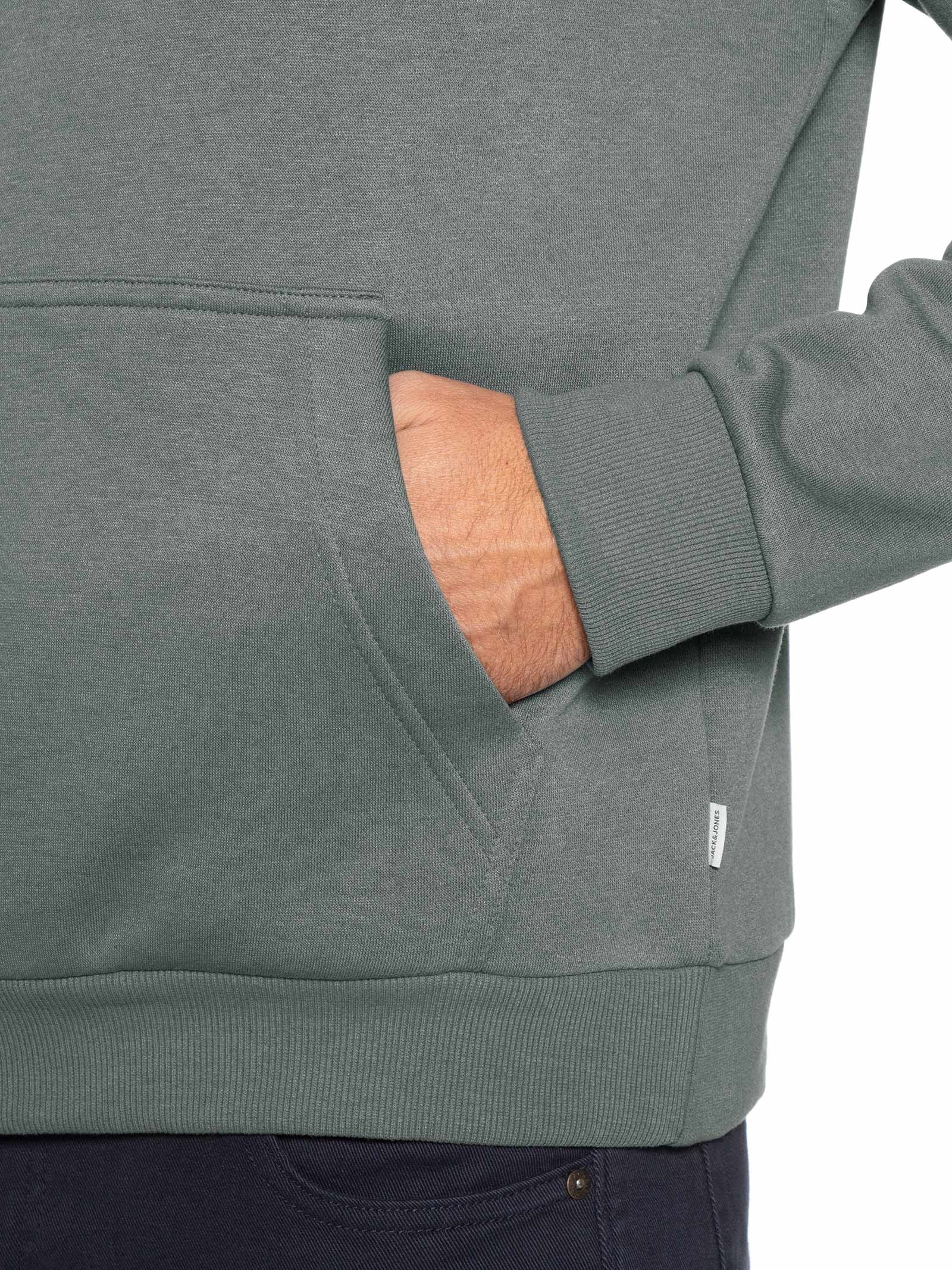 Casaco Masculino Moletom Básico Com Capuz Cinza Jack & Jones