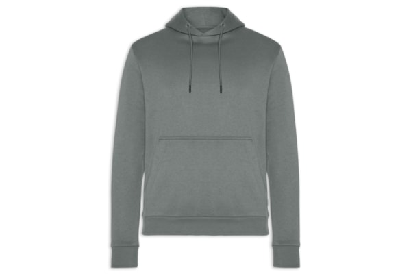 Casaco Masculino Moletom Básico Com Capuz - Cinza