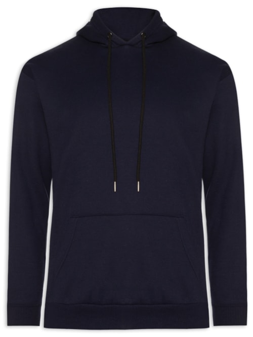 Casaco Masculino Moletom Com Capuz – Azul