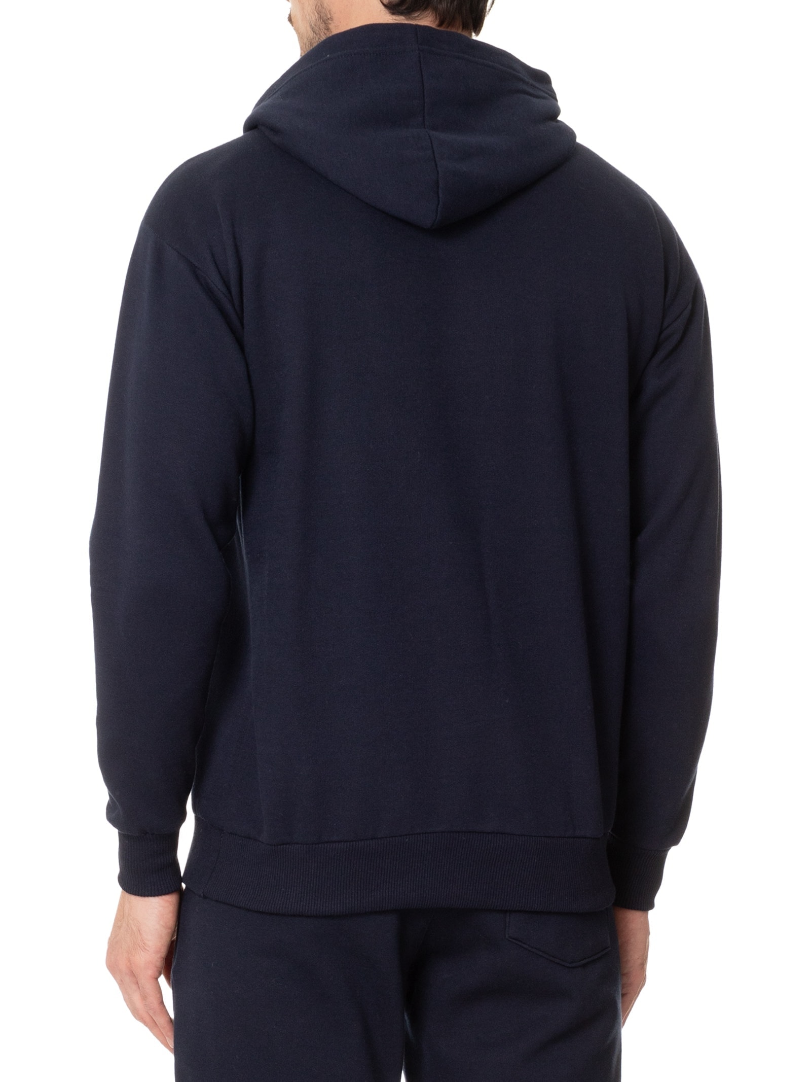 Casaco Masculino Moletom Com Capuz Azul  Basiq Men