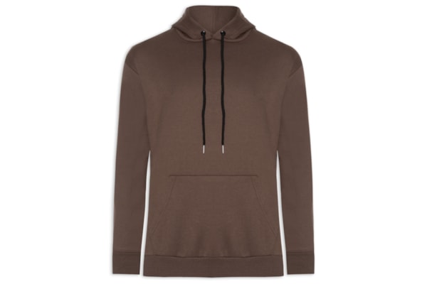 Casaco Masculino Moletom Com Capuz - Marrom 