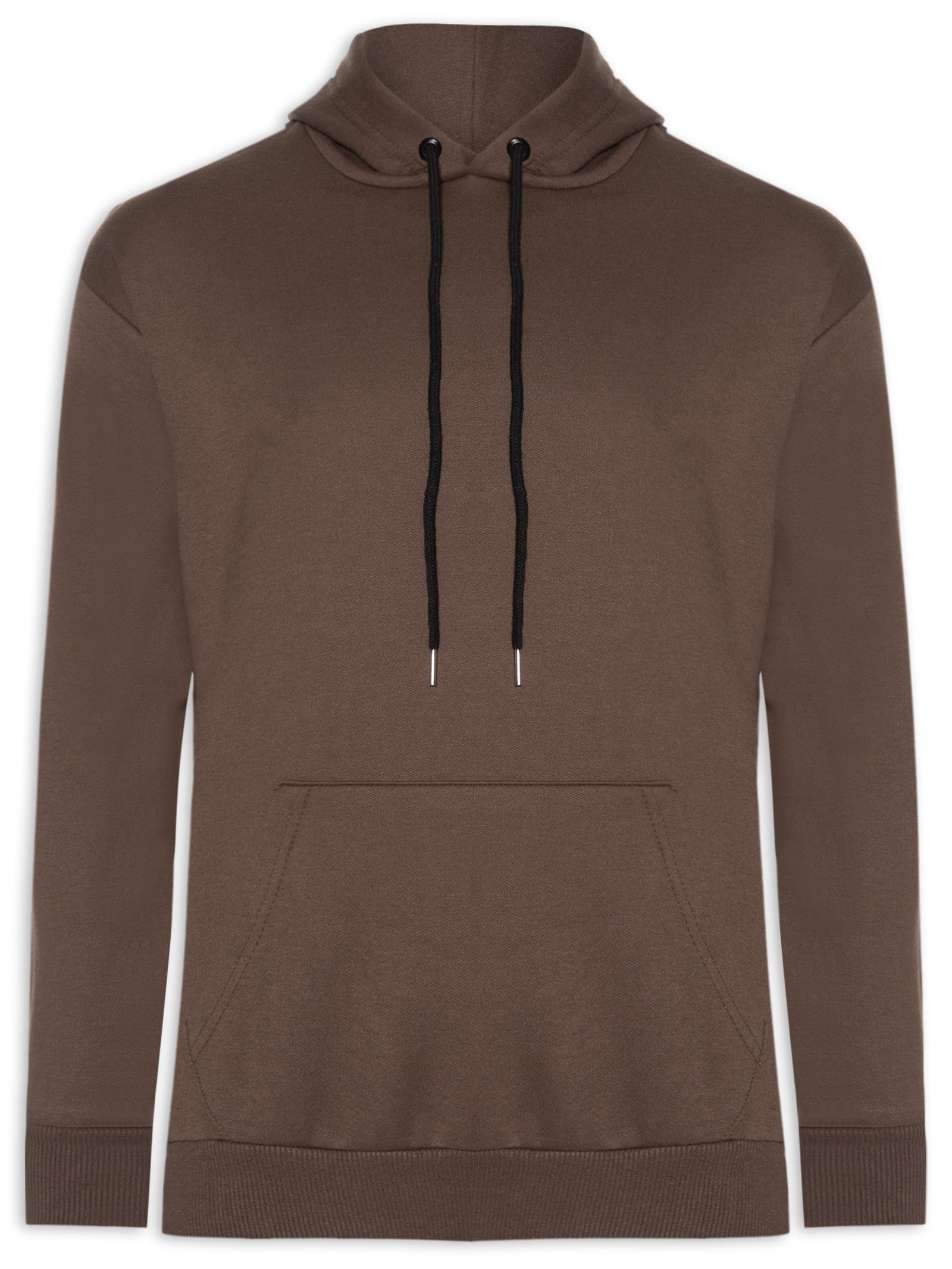Casaco Masculino Moletom Com Capuz Marrom  Basiq Men