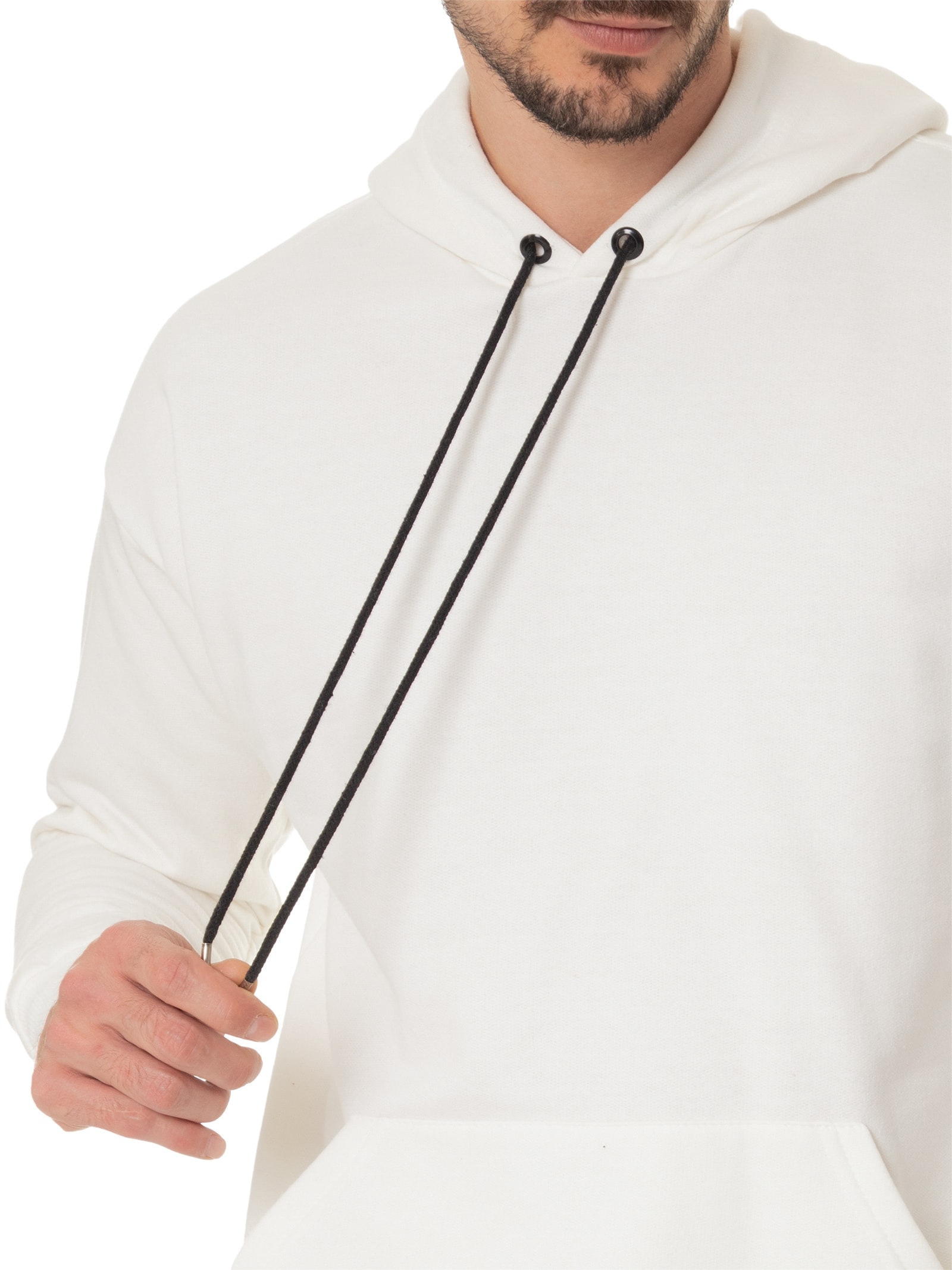 Casaco Masculino Moletom Com Capuz Off White Basiq Men