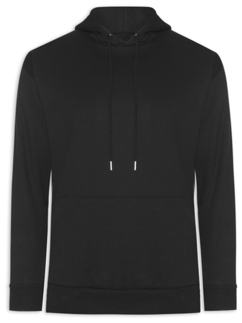 Casaco Masculino Moletom Com Capuz – Preto