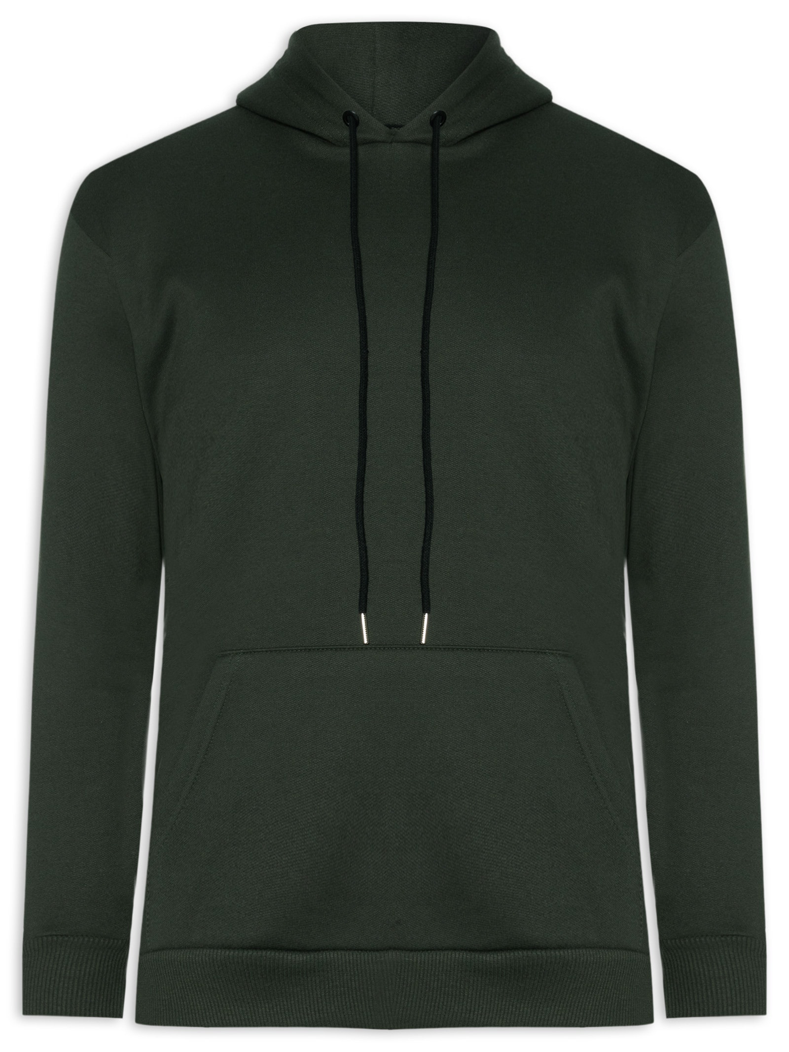 Casaco Masculino Moletom Com Capuz Verde  Basiq Men