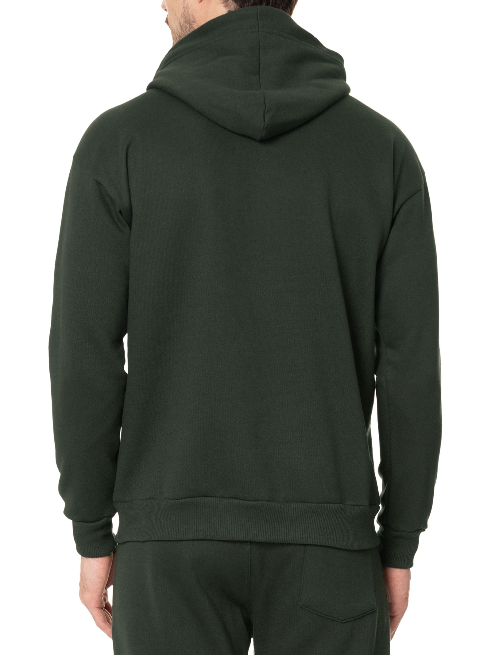 Casaco Masculino Moletom Com Capuz Verde  Basiq Men