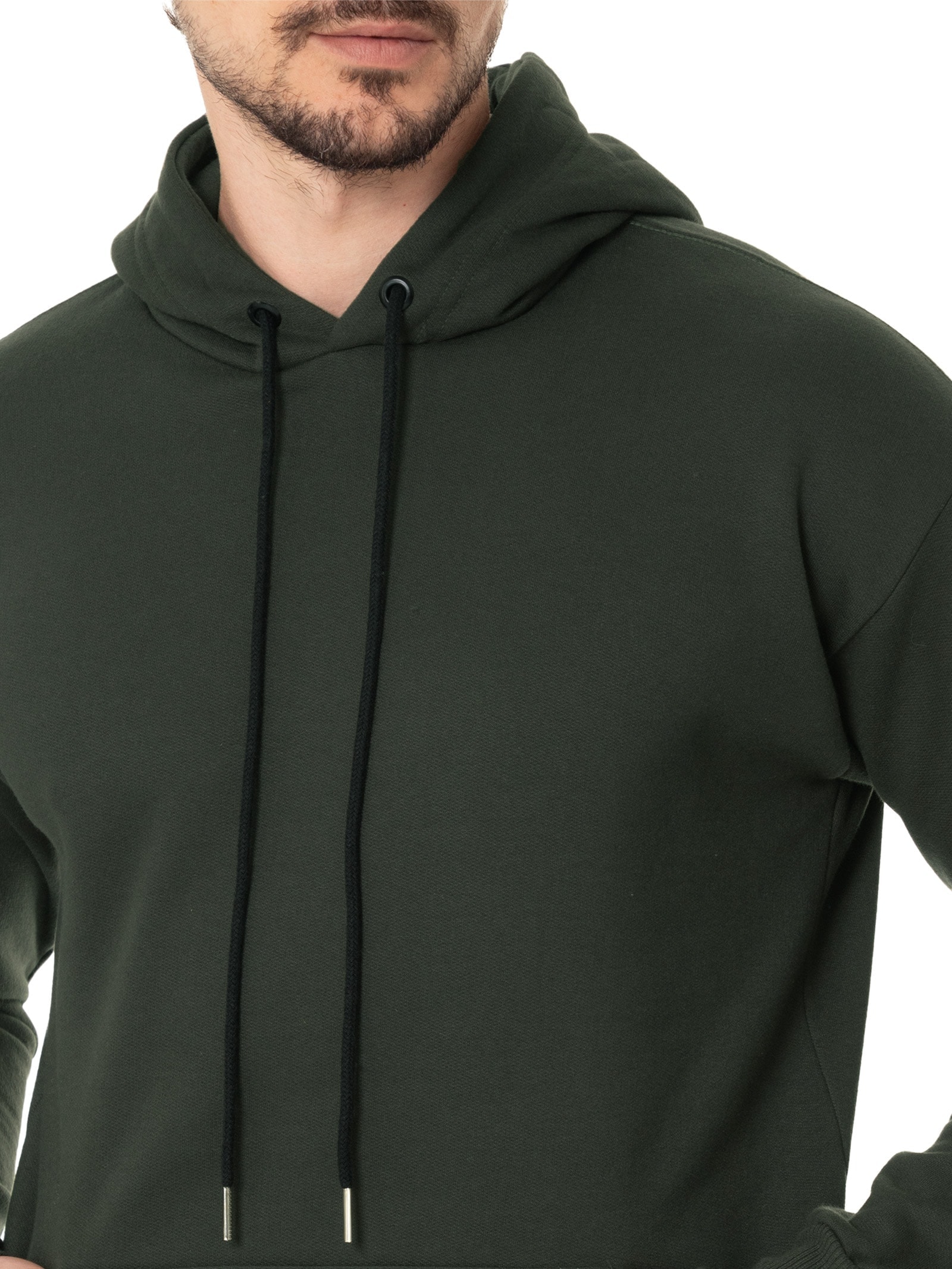 Casaco Masculino Moletom Com Capuz Verde  Basiq Men