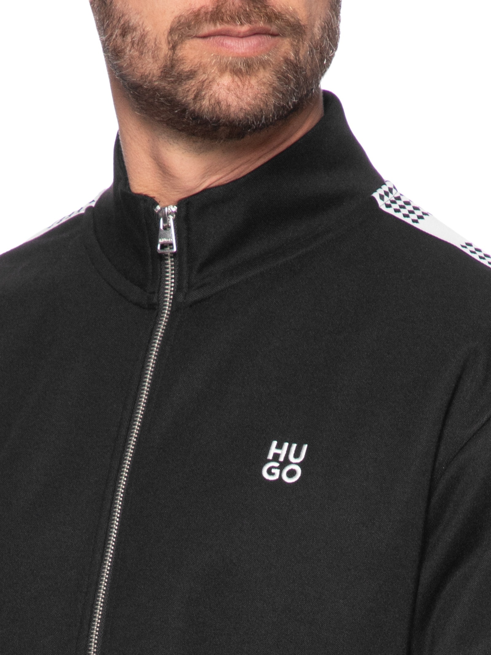 Casaco Masculino Moletom Dusino Preto Hugo