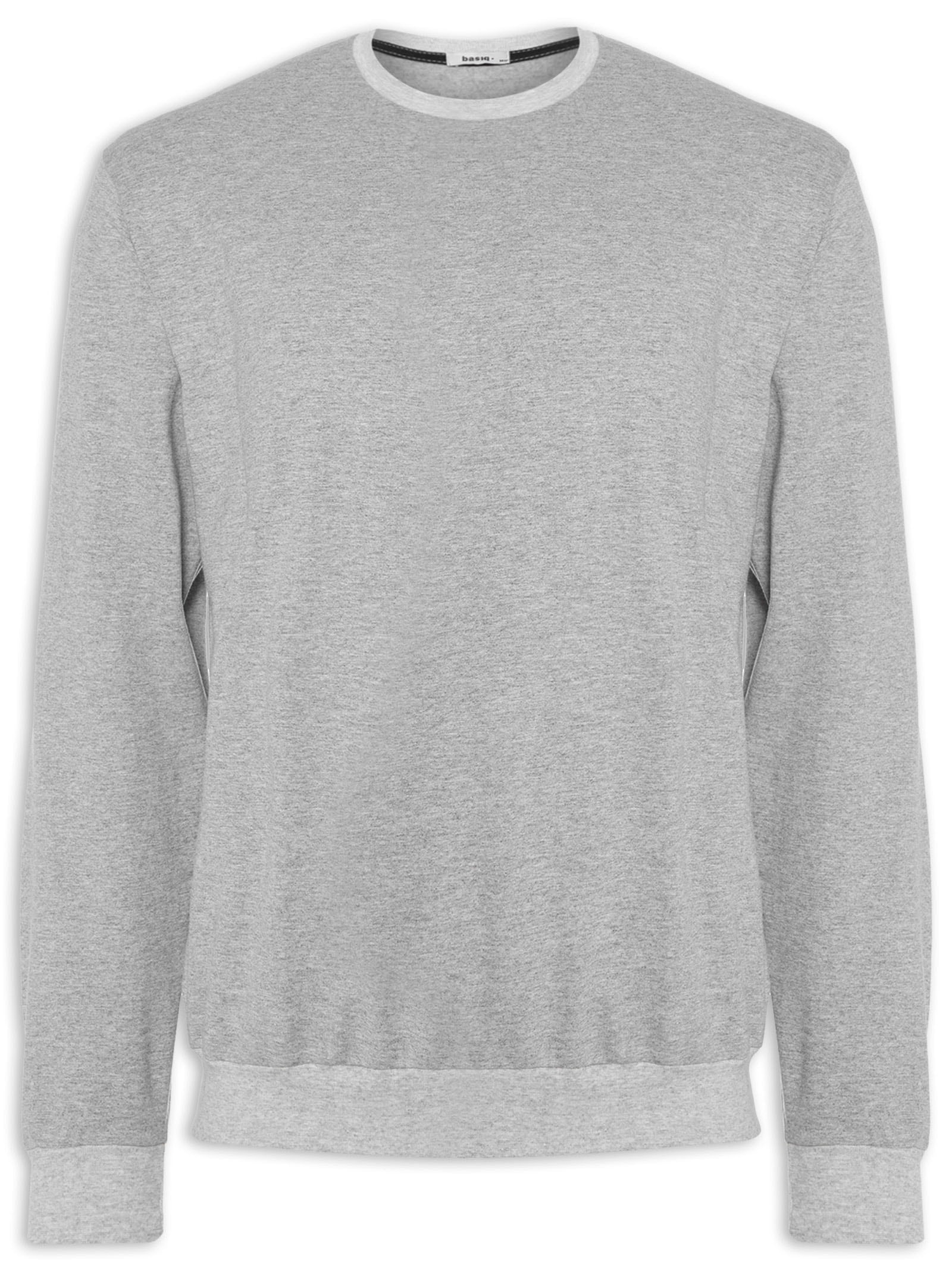 Casaco Masculino Moletom Gola C  Cinza Basiq Men