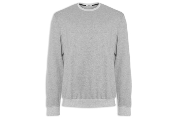 Casaco Masculino Moletom Gola C  - Cinza