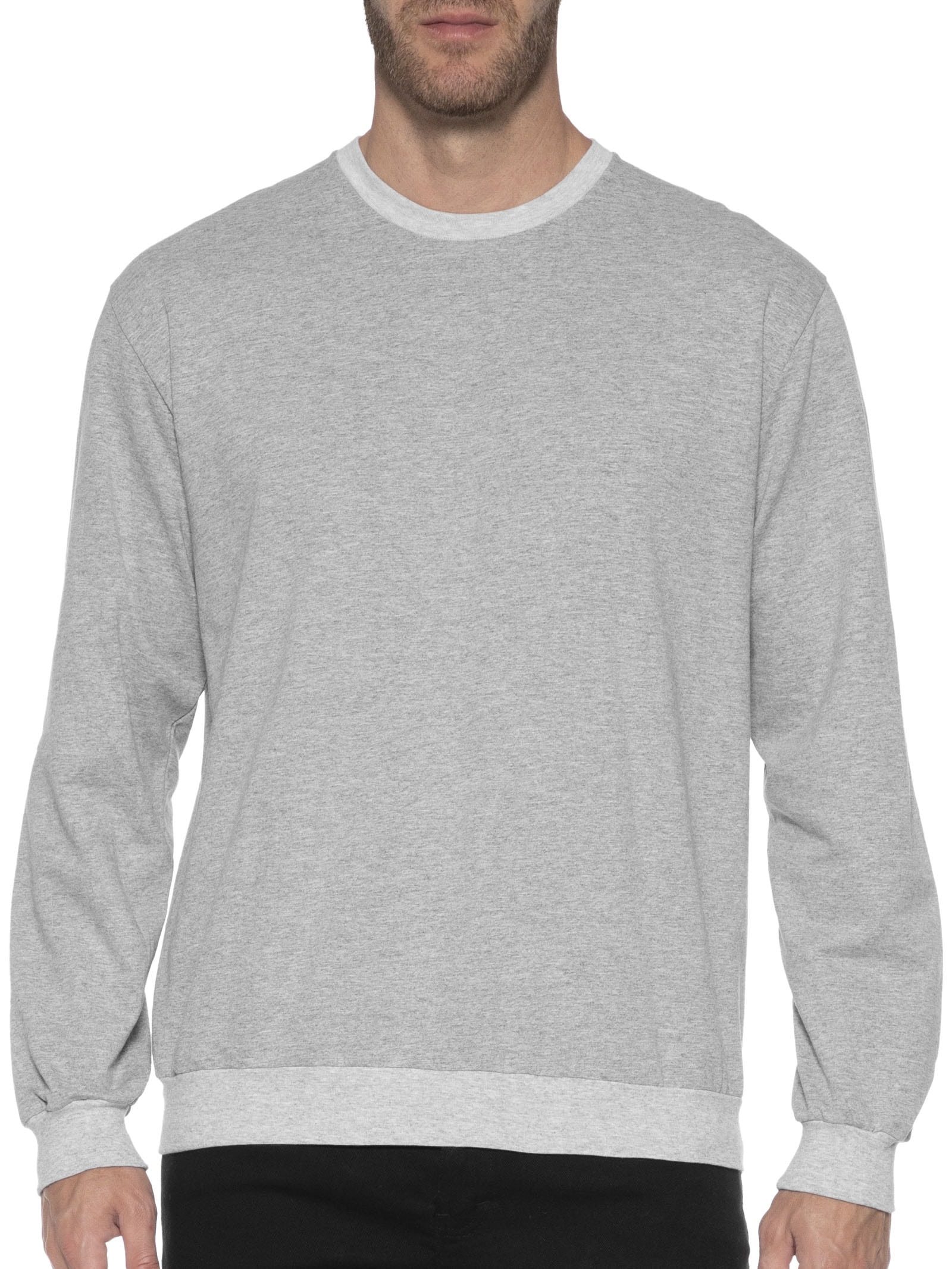 Casaco Masculino Moletom Gola C  Cinza Basiq Men