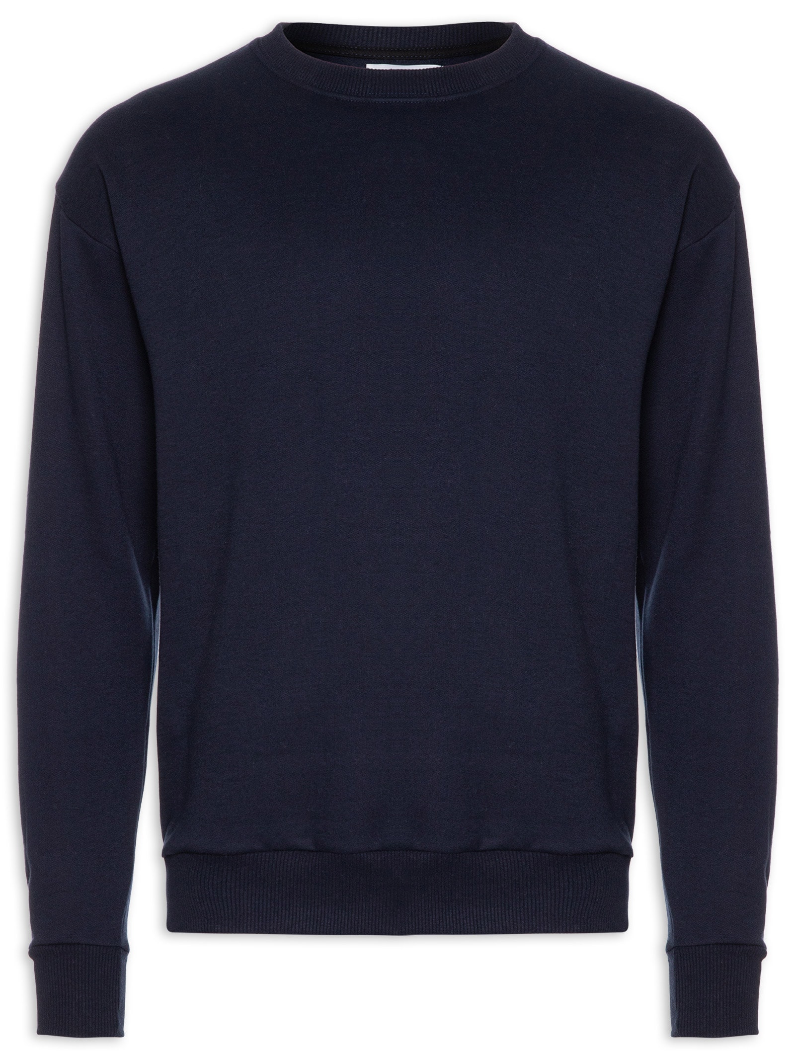 Casaco Masculino Moletom Gola Careca Azul  Basiq Men