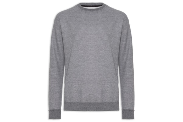 Casaco Masculino Moletom Gola Careca - Cinza