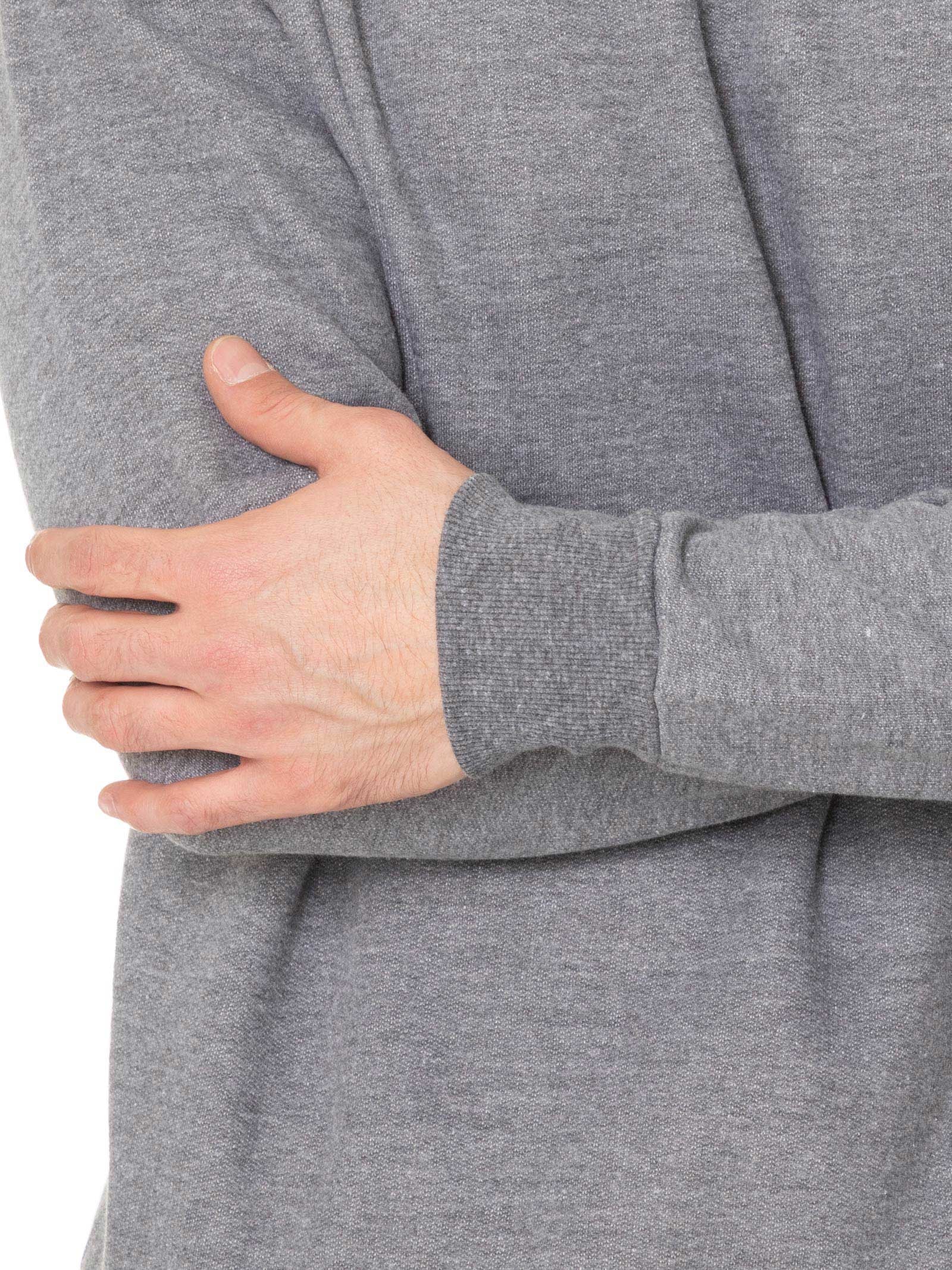 Casaco Masculino Moletom Gola Careca Cinza Basiq Men