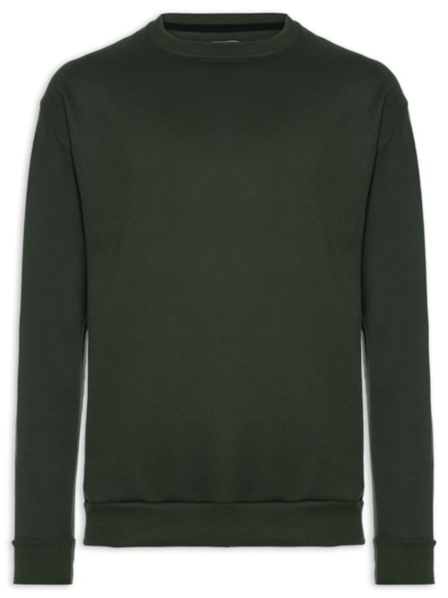 Casaco Masculino Moletom Gola Careca – Verde