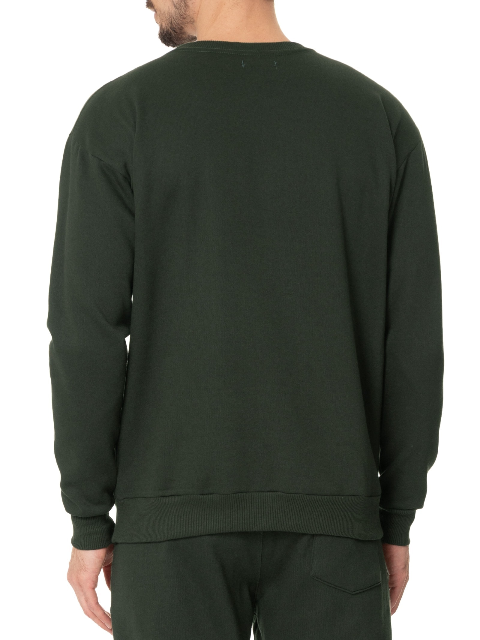 Casaco Masculino Moletom Gola Careca Verde Basiq Men