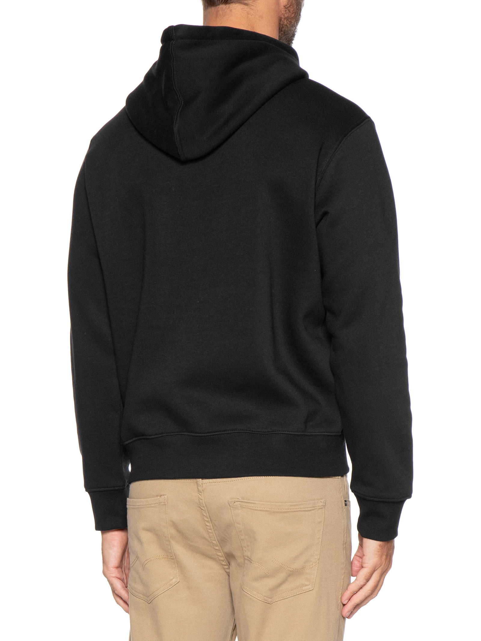 Casaco Masculino Moletom Logo Com Capuz Preto Jack & Jones