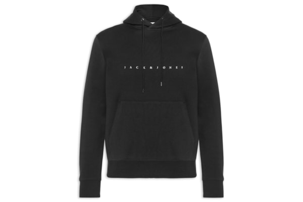 Casaco Masculino Moletom Logo Com Capuz - Preto