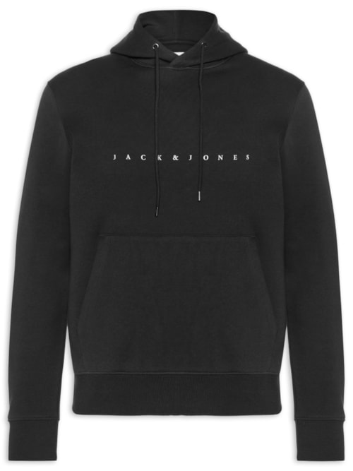 Casaco Masculino Moletom Logo Com Capuz – Preto