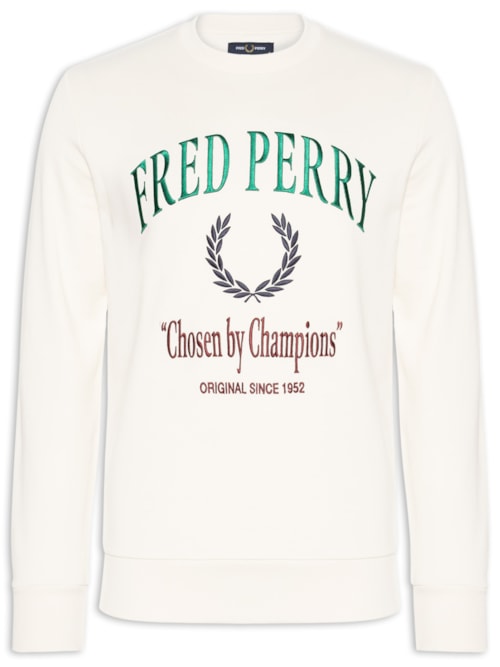 Casaco Masculino Moletom Regular Fit Champion Bordado Em Algodão Terry Francês – Branco